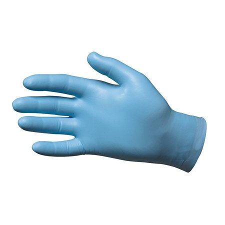 SHOWA Nitrile Disposable Gloves, 8 mil Palm, Nitrile, Powdered, M, 50 PK, Blue 8005M